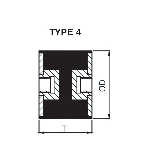 Polybond O mount Type 4 Sketch